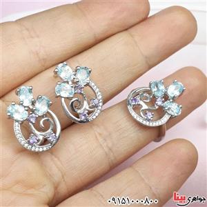 سرویس چند جواهر زنانه فاخر و خاص رودیوم