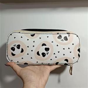 جامدادی فانتزی چرم دوزیپ پاندا دخترانه کد 21/7