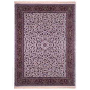 فرش ماشینی زمرد مشهد طرح برگ زمینه کرم