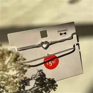 دستبند دخترانه پک دو عددی کادو ولنتاین کد val032