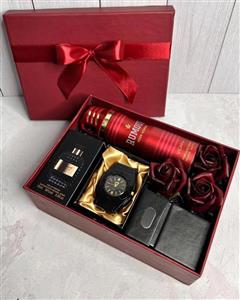 باکس هدیه شیک مردانه با ادکلن و فندک مناسب روز پدر ولنتاین ۱۶۰