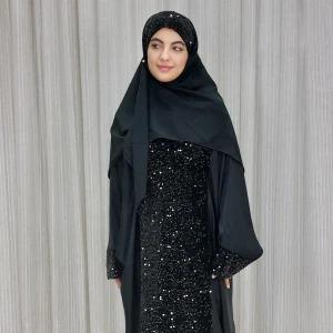 عبا زنانه پولک دوزی گلچهره کد 113