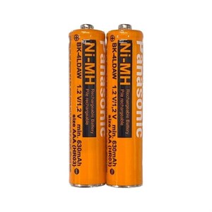 باتری نیم قلمی قابل شارژ پاناسونیک مدل Panasonic HHR-65AAAB 1.2V NI-MH AAA Rechargeable Cordless Phone Battery بسته دو عددی
