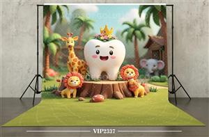 بکدراپ پارچه ای طرح جشن دندان کد vip2337 