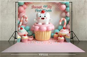 بکدراپ پارچه ای طرح جشن دندان کد vip2332 