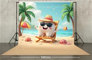 بکدراپ پارچه ای طرح جشن دندان کد vip2331 