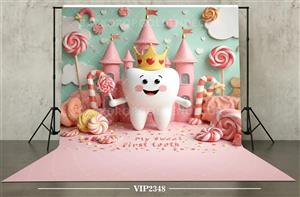 بکدراپ پارچه ای طرح جشن دندان کد vip2348 