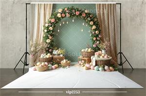 بکدراپ پارچه ای طرح نوروز کد VIP2253 