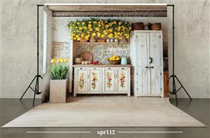 بکدراپ پارچه ای طرح بهار کد spr112 