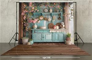 بکدراپ پارچه ای طرح بهار کد spr107 