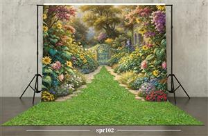 بکدراپ پارچه ای طرح بهار کد spr103 