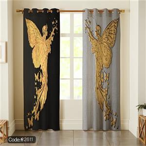 پرده طرح فرشته طلایی کد 2611