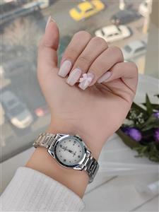 ساعت زنانه امگا تقویم دار قفل ضامن دار کیفیت عالی رنگ ثابت کد 1921809