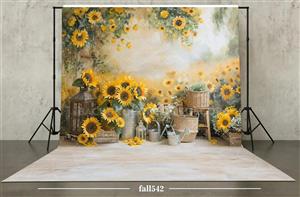 بکدراپ پارچه ای عکاسی طرح پاییز کد fall542 