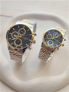 ست ساعت مردانه و زنانه سیتیزن موتور ژاپن رنگ ثابت کیفیت عالی سه موتور فعال (فول تایم) کد 2116400