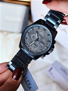 ساعت اورجینال مردانه مارک الکسا مدل 0065 فول تایم موتور ژاپن بند قفلی رنگ ثابت ضدآب همراه با جعبه و پاکت اصلی شرکتی کد 1921582
