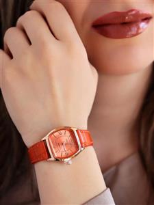 ساعت دخترانه اولیجیا دارای بند چرمی و رنگ های متنوع کد 1919076