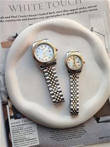 ست ساعت مردانه و زنانه کاسیو تقویم دار قفل ضامن دار هک مارک روی قفل کد 2116328