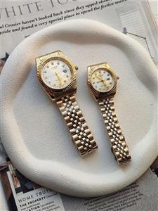 ست ساعت مردانه و زنانه کاسیو تقویم دار قفل ضامن دار هک مارک روی قفل کد 2116330