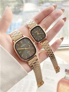 ست ساعت مردانه زنانه Royal صفحه مربعی ساده و شیک رنگ ثابت و با کیفیت کد 2116272