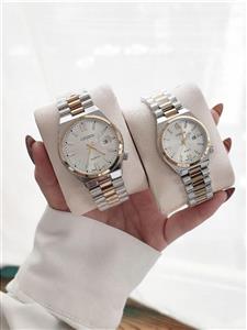 ست ساعت مردانه و زنانه سیتیزن جدید موتور ژاپن رنگ ثابت تقویم دار دو قفله مخفی کیفیت عالی دارای رنگ بندی کد 2116276