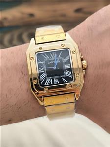 ساعت مردانه CARTIER رنگ ثابت تقویم دار دو قفله مخفی کیفیت عالی کد 1920944