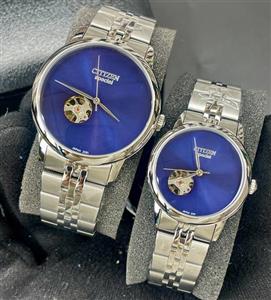 ست ساعت زنانه و مردانه اتومات سیتیزن فول استیل کیفیت عالی رنگ ثابت کد 2116186