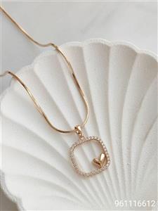گردنبند زنانه نگین دار طرح قلب مارک ژوپینگ جدید آبکاری شده ضد حساسیت رنگ ثابت کیفیت عالی کد 1515580