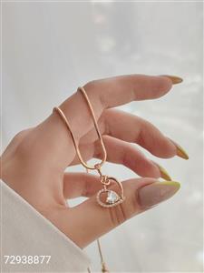 گردنبند زنانه قلبی نگین دار مارک ژوپینگ رنگ ثابت ضد حساسیت آبکاری شده با کیفیت کد 1515542