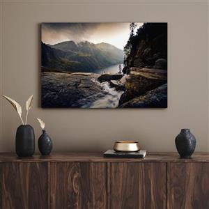 تابلو جنگل و رودخانه Forest and river