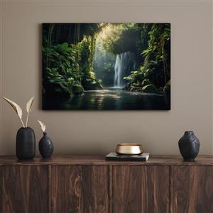 تابلو جنگل و ابشار Forest and forest