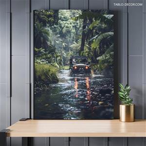 تابلو آفرود در جنگل Offroad in the forest