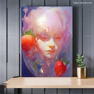 تابلو دکوراتیو دیجیتال ارت دختر بچه little girl