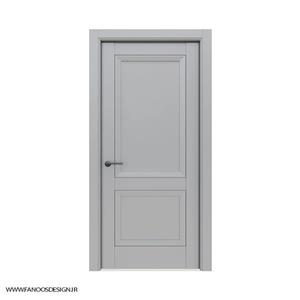 درب اتاق چوبی دو قاب کلاسیک چوبی کد 31014