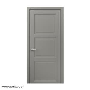 درب اتاق خواب کلاسیک چوبی MDF با رنگ پوششی سه قاب کد 30993