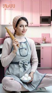 پیش بند آشپزخانه لالاروژ مدل عروسکی