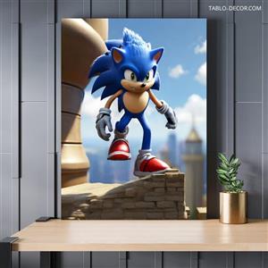 تابلو دکوراتیو کارتونی سونیک sonic