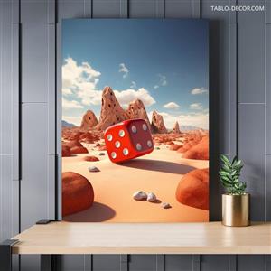 تابلو تاس قرمز red dice