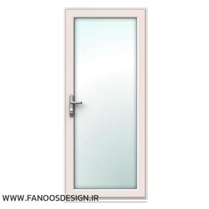 درب حمام شیشه خور upvc کد 20012