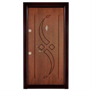 درب ضد سرقت روکش چوب راش CNC مدل MA 301