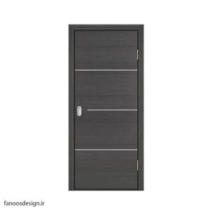 درب اتاق مدرن هتل MDF روکش PVC  کد 410 استیل خور با ام دی اف 8 میل خارجی