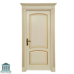 درب اتاق خواب MDF دوقاب کلاسیک کد 30789 درب MDF برجسته اتاق خواب با رنگ پوششی پلی اورتان MDF ضخامت 8 میل واناچای