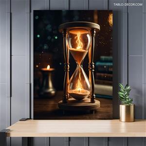 تابلو ساعت شنی نورانی luminous hourglass