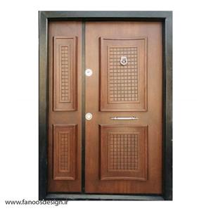 درب ضد سرقت ۱/۵ لنگه ویلایی کف 18 ورق 1.25 قفل کاله با رنگ پلی اورتان کد 6030