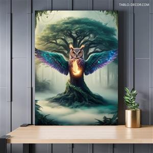 تابلو جغد the owl