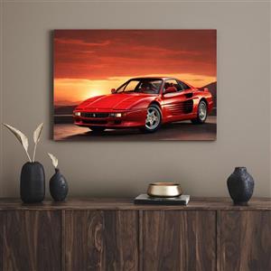 تابلو ماشین قرمز رنگ Red car