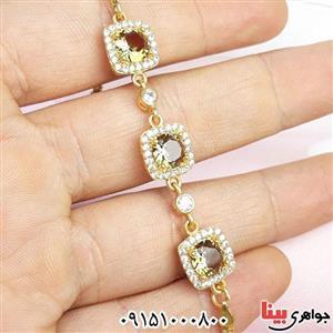 دستبند الکساندریت سه نگین بسیار خاص و شیک زنانه ۳۳۹۴۰