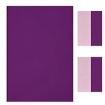 سرویس ملحفه طراحان دیبا مدل Q-plain violet42 دو نفره 3 تکه