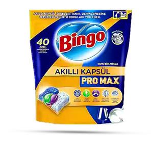 قرص ماشین ظرفشویی بینگو Bingo مدل پرومکس بسته 40 عددی