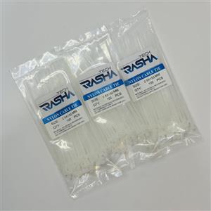  بست کمربندی پلاستیکی 15 سانتی بسته 100 عددی برند RASHA TECH سایز 15*2.5
